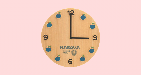 置き時計(青)名入れバージョン